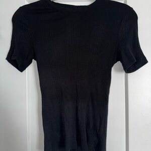 PINK Victoria's Secret Black Short Sleeve Top